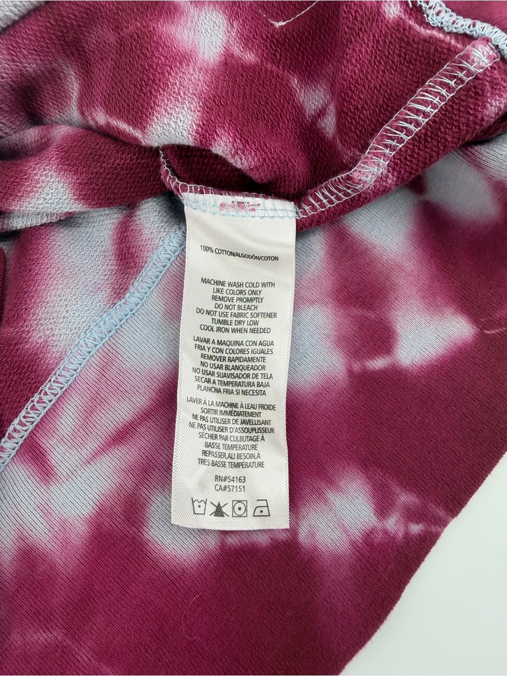 Calvin Klein Jeans Tie Dye Mock Neck Sweatshirt Pink Womens NWT - Picture 10 of 16
